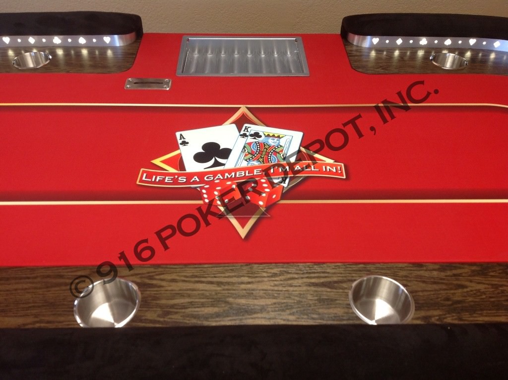 High Stakes Custom Poker Table with Dealer Tray