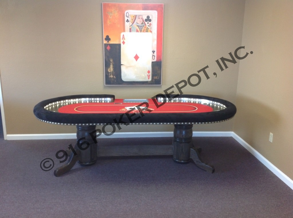 High Stakes Custom Poker Table with Dealer Tray