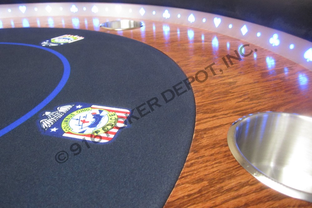 Police Officer Memorial High Stakes LED Poker Table 